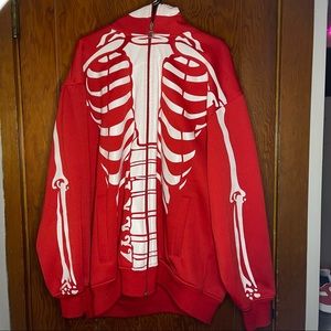 Full Zip Skull Hoodie (Men's Size XL)